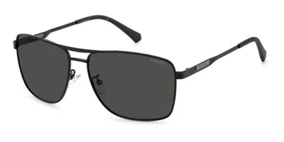 Polaroid Pld 2136/g/s/xn Asian Fit Polarized 003/m9 Men's Sunglasses Black Size 59 In Green