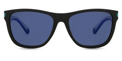 Polaroid Pld 2138/s Polarized 0vk/5x Men's Sunglasses Black Size 56 In Blue