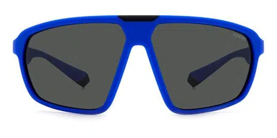 Polaroid Pld 2142/s Polarized Dof/m9 Men's Sunglasses Blue Size 61