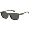 Polaroid Pld 2147/cs Dld M9 Unisex Rectangle Sunglasses In Green