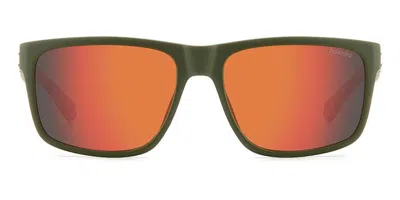 Polaroid Pld 2149/s Polarized Tbo/oz Men's Sunglasses Green Size 57