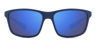 Polaroid Pld 2153/s Polarized Fll/5x Men's Sunglasses Blue Size 58 In Black
