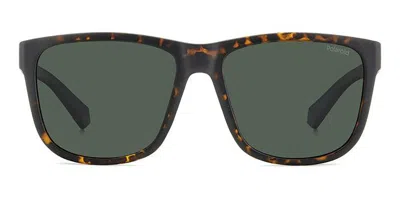 Polaroid Pld 2155/s Polarized Hgc/uc Men's Sunglasses Tortoiseshell Size 57 In Purple