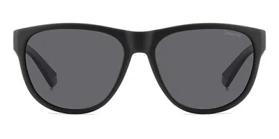 Polaroid Pld 2156/s Polarized 003/m9 Men's Sunglasses Black Size 56 In White