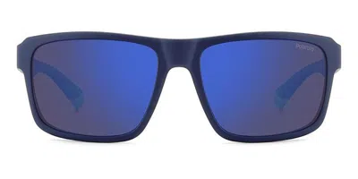 Polaroid Pld 2158/s Polarized Fll/5x Men's Sunglasses Blue Size 58