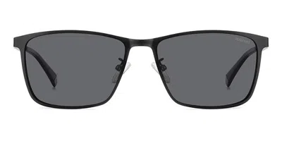 Polaroid Pld 2159/g/s/x Asian Fit Polarized 003/m9 Men's Sunglasses Black Size 58 In Blue