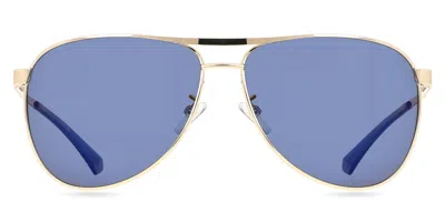Polaroid Pld 2160/g/s/x Asian Fit Polarized J5g/5x Men's Sunglasses Gold Size 62