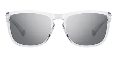 Polaroid Pld 2161/s Polarized 900/ex Men's Sunglasses Clear Size 57 In Transparent