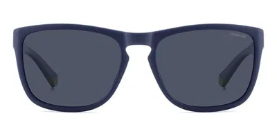 Polaroid Pld 2161/s Polarized Rct/c3 Men's Sunglasses Blue Size 57