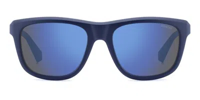 Polaroid Pld 2163/s Polarized Fll/5x Men's Sunglasses Blue Size 54