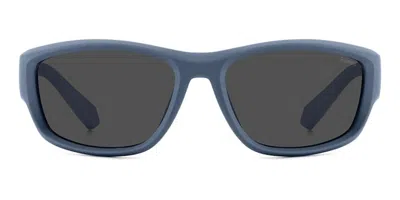 Polaroid Pld 2166/s Polarized Fll/m9 Men's Sunglasses Blue Size 62
