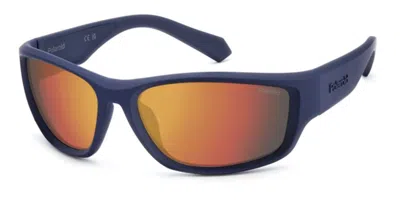 Polaroid Pld 2166/s Polarized Wir/oz Men's Sunglasses Blue Size 62 In Gray