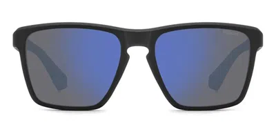 Polaroid Pld 2167/s Polarized 0vk/5x Occhiali Da Sole Neri Per Uomo In Blue