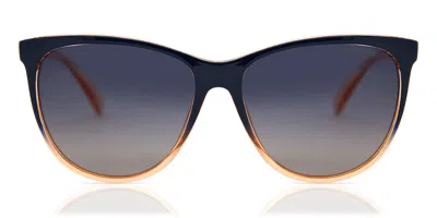 Polaroid Pld 4058/s Polarized Wta/z7 Women's Sunglasses  Size 57 In Blue