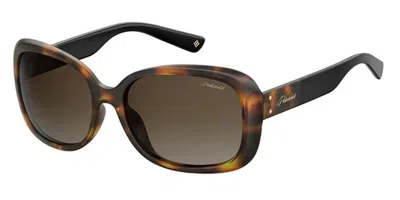 Polaroid Pld 4069/g/s/x Polarized 086/la Women's Sunglasses Tortoiseshell Size 59 In Brown