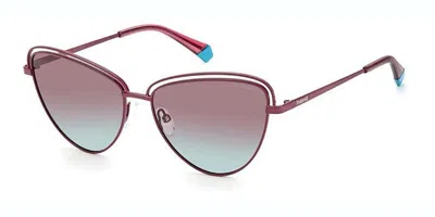 Polaroid Pld 4094/s Lhf/jr Occhiali Da Sole Borgogna Per Donna In Burgundy