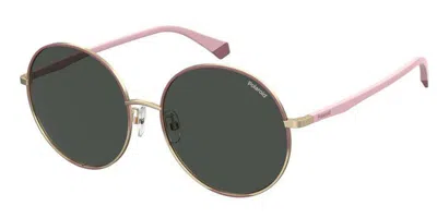 Polaroid Pld 4105/g/s Vestibilità Orientale Polarized Eyr/m9 Occhiali Da Sole Rosa Per Donna In Gold