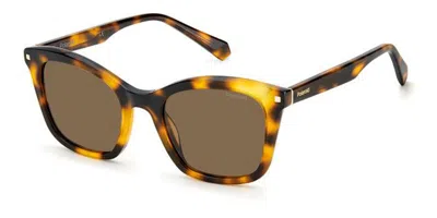 Polaroid Pld 4110/s/x 086/he Women's Sunglasses Tortoiseshell Size 51 In Brown