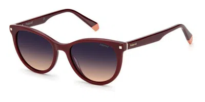 Polaroid Pld 4111/s/x B3v/xw Women's Sunglasses Burgundy Size 53