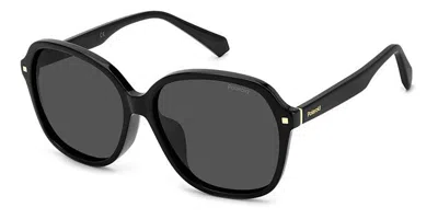 Polaroid Pld 4112/f/s/x Asian Fit 807/m9 Women's Sunglasses Black Size 60