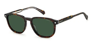 Polaroid Pld 4117/g/s/x Asian Fit 086/uc Men's Sunglasses Tortoiseshell Size 55 In Black