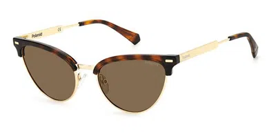 Polaroid Pld 4122/s 086/sp Women's Sunglasses Gold Size 52 In Tortoise Gold