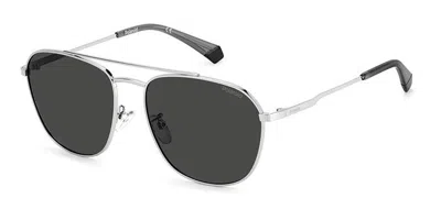 Polaroid Pld 4127/g/s Asian Fit 010/m9 Men's Sunglasses Silver Size 58