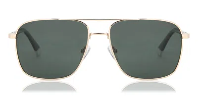 Polaroid Pld 4128/s/x J5g/uc Men's Sunglasses Gold Size 58 In Green