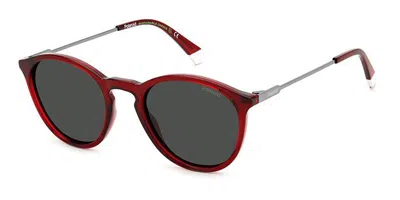 Polaroid Pld 4129/s/x C9a/m9 Men's Sunglasses Red Size 51 In Transparent Red
