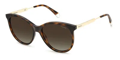 Polaroid Pld 4131/s/x 086/la Women's Sunglasses Tortoiseshell Size 57 In Dark Tortoise