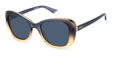 Polaroid Pld 4132/s/x Yrq/c3 Women's Sunglasses Blue Size 53