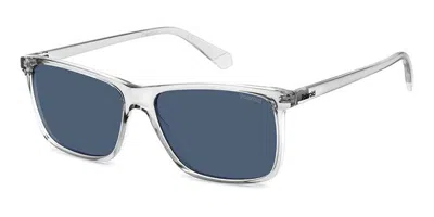 Polaroid Pld 4137/s Kb7/c3 Men's Sunglasses Grey Size 58 In Blue