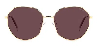 Polaroid Pld 4140/g/s/x Asian Fit Polarized S9e/kl Women's Sunglasses Gold Size 59 In Brown