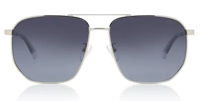 Polaroid Pld 4141/g/s/x Polarized 010/wj Men's Sunglasses Silver Size 59 In Burgundy