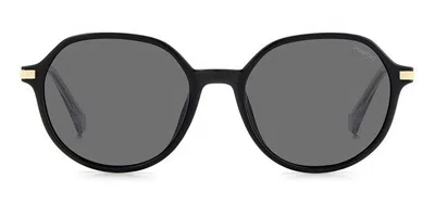 Polaroid Pld 4149/g/s/x Asian Fit Polarized 807/m9 Women's Sunglasses Black Size 55