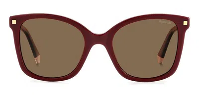 Polaroid Pld 4151/s/x Polarized Lhf/sp Women's Sunglasses Burgundy Size 53