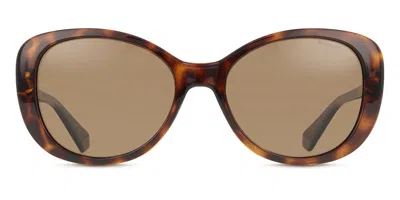 Polaroid Pld 4154/s/x Polarized 086/sp Women's Sunglasses Tortoiseshell Size 55 In Brown