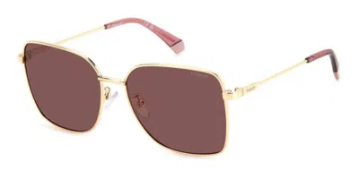 Polaroid Pld 4158/g/s/xn Asian Fit Polarized Noa/kl Women's Sunglasses  Size 58 In Gold