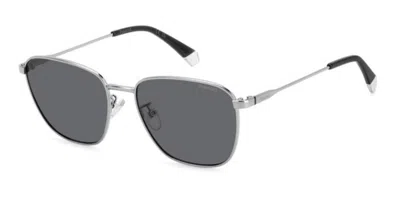 Polaroid Pld 4159/g/s/xn Asian Fit Polarized 6lb/m9 Men's Sunglasses  Size 56 In Gray