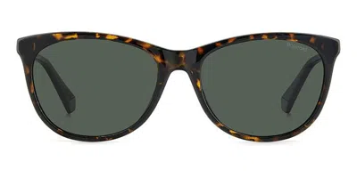 Polaroid Pld 4161/s Polarized 086/uc Women's Sunglasses Tortoiseshell Size 55 In Green
