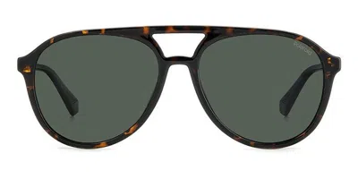 Polaroid Pld 4162/s Polarized 086/uc Men's Sunglasses Tortoiseshell Size 56 In White
