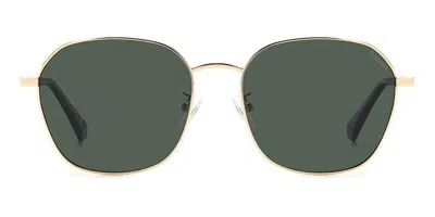 Polaroid Pld 4168/g/s/x Asian Fit Polarized Pef/uc Men's Sunglasses Gold Size 55 In Black