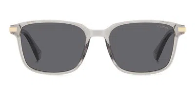 Polaroid Pld 4169/g/s/x Asian Fit Polarized 8yw/m9 Men's Sunglasses Grey Size 54 In Gold