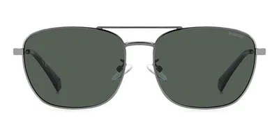 Polaroid Pld 4172/g/s/x Asian Fit Polarized Kj1/uc Men's Sunglasses Silver Size 59 In Gray
