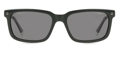 Polaroid Pld 4174/s/x Polarized 1ed/m9 Men's Sunglasses Green Size 55 In Black