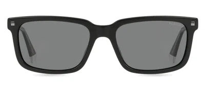 Polaroid Pld 4174/s/x Polarized 807/m9 Men's Sunglasses Black Size 55