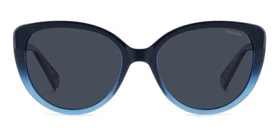 Polaroid Pld 4176/s/x Polarized Pjp/c3 Women's Sunglasses Blue Size 56