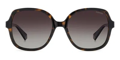 Polaroid Pld 4177/s/x Polarized 086/la Women's Sunglasses Tortoiseshell Size 55 In Brown