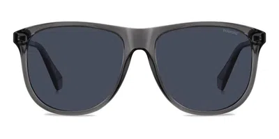 Polaroid Pld 4178/s Polarized Kb7/c3 Men's Sunglasses Grey Size 55 In Blue