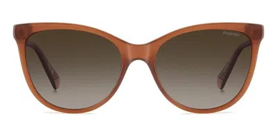 Polaroid Pld 4179/s Polarized Fmp/la Women's Sunglasses Orange Size 55 In Brown